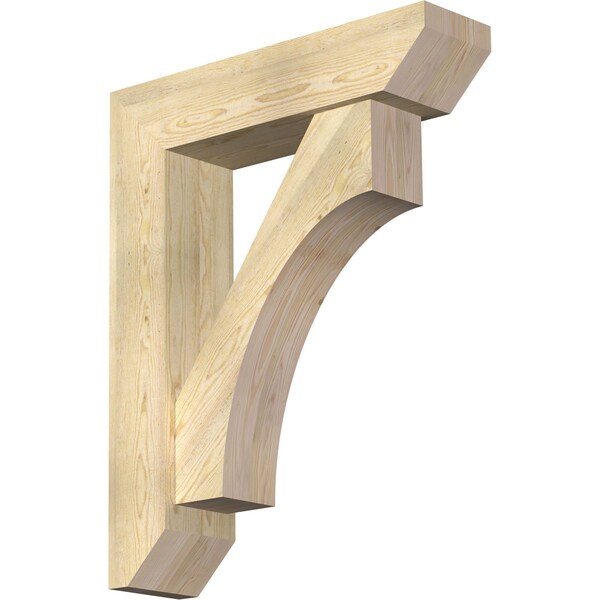 Ekena Millwork Westlake Slat Rough Sawn Bracket w/ Offset Brace, Douglas Fir, 8"W x 32"D x 40"H BKT0806X32X40WTL06RDF - main